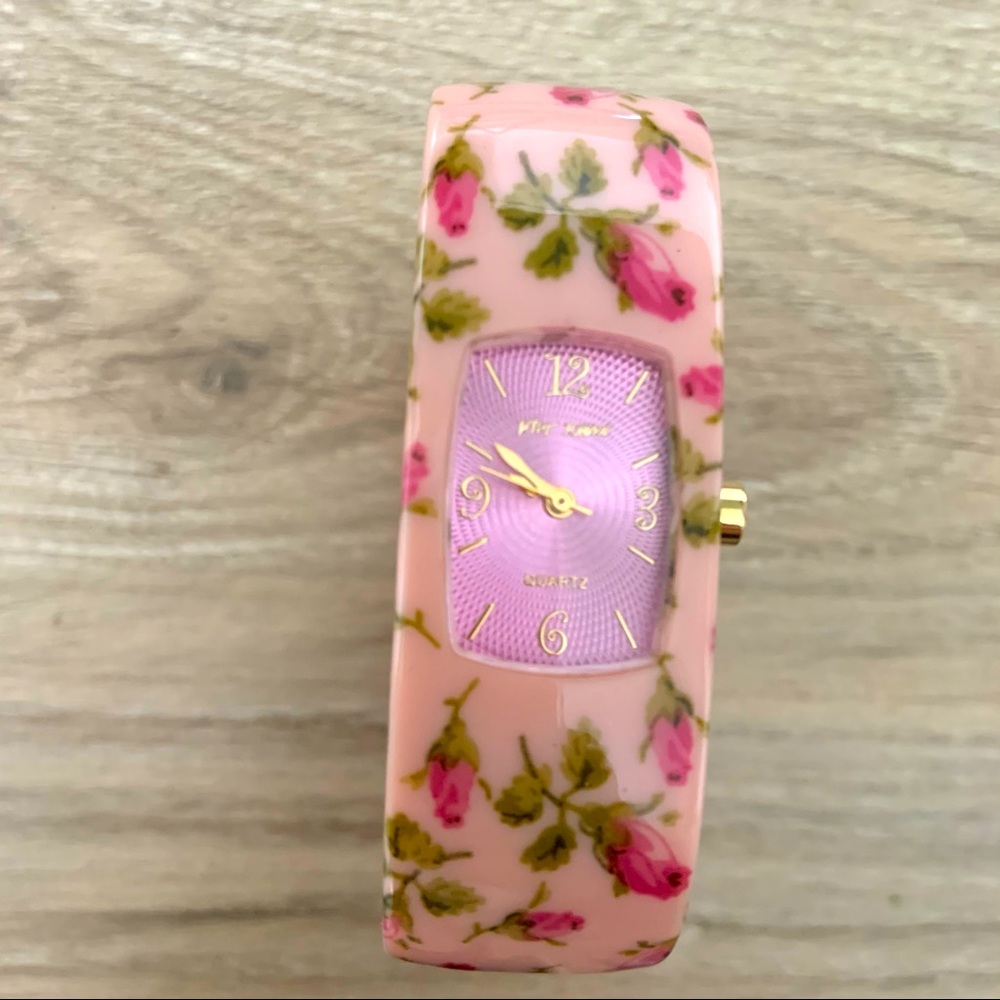 Betsey Johnson Floral Bangle Watch